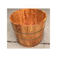 Hot Sale Round One Person Wood Bathtub/ Natrual wooden barrel bath tub/ Outdoor wood soak tub Vietnam (Kaylin +84 817092069)